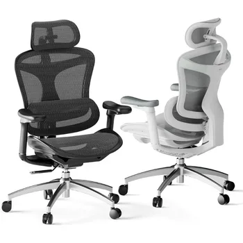 Doro C300 Ергономичен офис стол с ултра меки 3D подлакътници, динамична лумбална опора за домашен офис стол