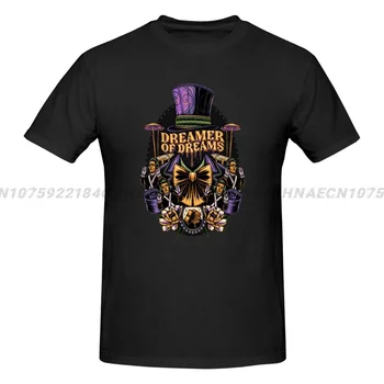 Dreamer-of-Dreams Мъжка висококачествена тениска 100% памук хлабав Забавен дизайн