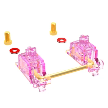 DUROCK Стабилизатори за монтиране на печатни платки V2 Маями Вице розови стабилизатори Game Boy лилаво цвят Teal цвят пробождания Предварително подрязани винтови пробождания
