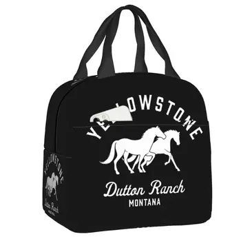 Dutton Ranch Йелоустоун обяд чанта жени за многократна употреба охладител топлоизолирани обяд кутия за училище офис съхранение храна Bento кутия