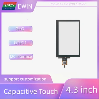 DWIN 4.3 инча 85% пропускливост на светлина G + G структура капацитивен сензорен екран