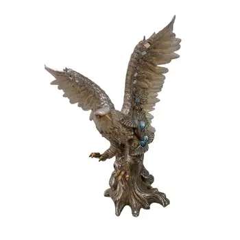 Eagle статуя смола орел фигурка животински скулптура животински фигурка произведения на изкуството за вход рожден ден настолна декор колекционерска