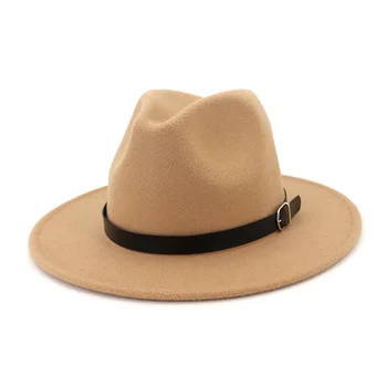 Fashion Wool Women Outback Fedora Hat For Winter Autumn ElegantLady Floppy Wide Brim Jazz Caps мъжка филцова шапка HF126