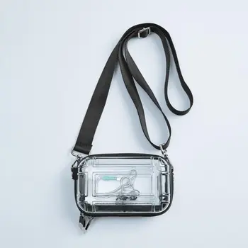 Flap PVC прозрачен унисекс моден цип HARD рамо чанта чанта чанта телефон чанта улица стил високо качество всички мач