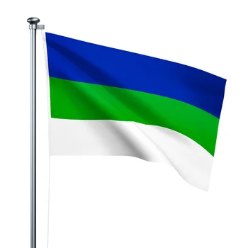 Gaslight Gatekeep Girlboss 5' x 3' Коми Русия Знаме на Руската федерация 150cm x 90cm