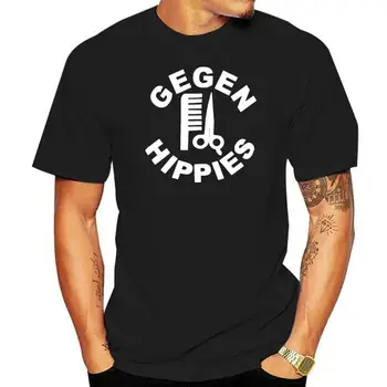 Gegen Hippies / Срещу хипи T Shirt Skinhead Oi Punk Ska T Shirt Cool Summer Tops Висококачествена ежедневна тениска