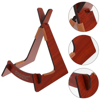 Guitar бас стойка етаж дърво укулеле притежателя дисплей рафтове цигулка подкрепа дървени