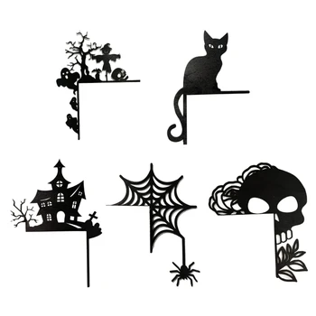 Haunting Halloween Door Frame Ornament Silhouettes Design for Haunted House G5AB