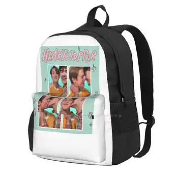 Heartstopper Photobooth раници за училище тийнейджъри момичета пътни чанти Heartstopper Алис Oseman графичен роман книга Netflix