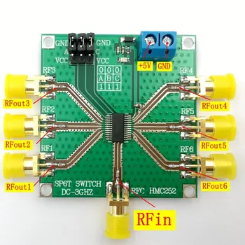 HMC252 DC-3 GHz RF еднополюсен шест-хвърлен превключвател RF неотразяващ SP6T превключвател
