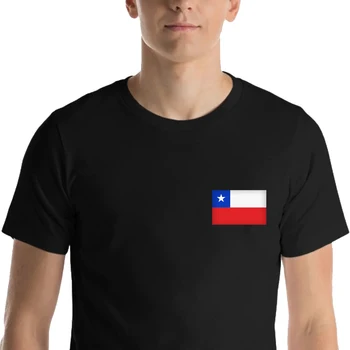 HX Тениски с флаг на Чили Обичам родината си Черно Бяло 100% памук Тениски Възрастни Тийнейджъри Летни ризи с къс ръкав Улично облекло