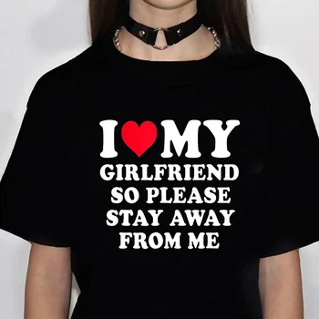 i Love My Girlfriend тениска жени Y2K аниме тениски момиче графичен японски облекло
