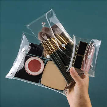Ins Прозрачна модна козметична чанта Преносими козметични чанти за пътуване Козметичен калъф за съхранение на четка