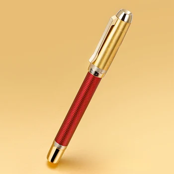 Jinhao 92 Метална предпазител за писалка серия EF / F / M Nib конвертор Луксозни подаръчни химикалки Писалка за писане Офис училищни пособия червено злато