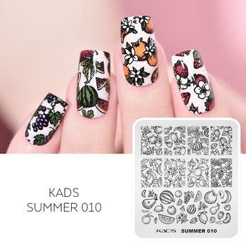 KADS щамповане плоча нокти печат шаблон животински нокти щамповане плочи лято дизайн шаблони цвете китайска геометрия линия изображение