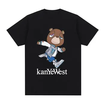 Kanye West Yeezus Concert Graphic T Shirt Мъже Жени Естетическа модна тенденция Извънгабаритна тениска 100% памук Свободна извънгабаритна тениска