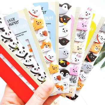 Kawaii Creative Cartoon Animals Memo Pad Sticky Notes Cat Panda Paper Stickers Note Paper Cartoon Animals Офис консумативи