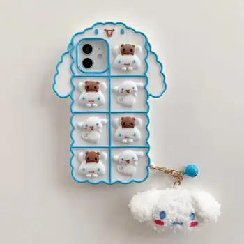 Kawaii Калъф за мобилен телефон Cinnamoroll за Iphone11/12/13/13Pro Max/8/7Plus/xr с анимационен куклен защитен капак подарък за рожден ден
