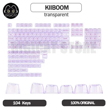 Kiiboom Прозрачен Keycap 140 клавиши PC Keycaps ASA за геймър Механични клавиши за клавиатура Аксесоари Подаръци
