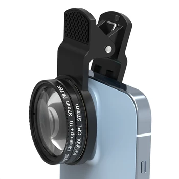 KnightX мобилен телефон 37mm 52mm камера макро обектив CPL звезда променлива ND близък план филтър за iphone xs Samsung s9 смарт обектив