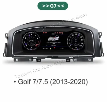 LCD цифров клъстер за Volkswagen Golf 7.5 2013-2020 Виртуален брояч на скоростта на кокпита HeadUnit Car Accesorries Car Dashboard Display