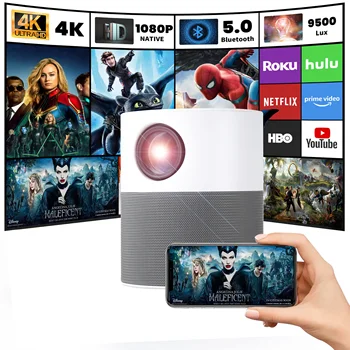 LED Smart WiFI Android 3D домашно кино Proyector Преносим Beamer Led DLP мини проектор 4K 1080P за домашно кино