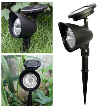 LED слънчева прожектор градина рефлектор лампа захранва външно осветление водоустойчив тревата лампа двор пейзаж декор слънчева светлина