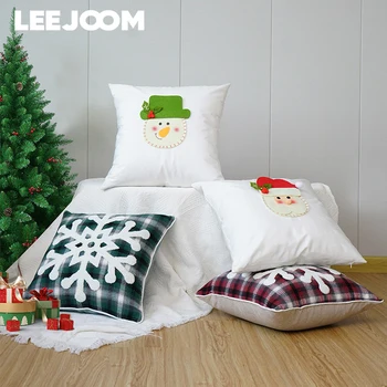 LEEJOOM Ожени се за Коледа червени хвърлят калъфки за възглавници диван Начало декоративни Коледа възглавница покрива 45x45cm 1PC