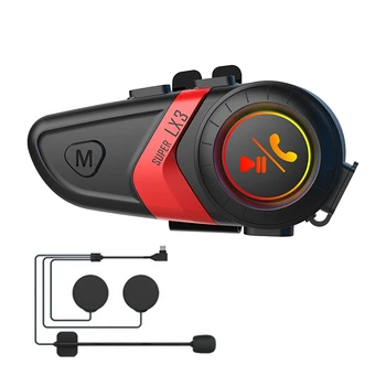 LX3 каска Bluetooth слушалки 1200MAH мотоциклет BT5.0 безжични свободни ръце повикване стерео анти-заглушаване водоустойчиви слушалки-A