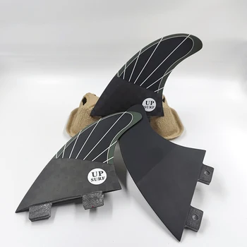 M / L UPSURF FCS FINS Най-висока производителност въглеродни влакна течащи перки Twin Tabs Surfboard Fins за риба, Shortboard, Funboard стабилизатор