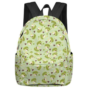 Macaron Green Women Man Backpacks Waterproof Multi-Pocket School Backpack For Student Boys Girls Laptop Book Pack Mochilas