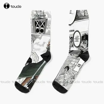 Mikasa Ackerman Атака на Титан чорапи Дамски туристически чорапи Персонализирани потребителски унисекс възрастни тийнейджърски младежки чорапи по поръчка Забавни