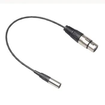 Mini XLR 3-пинов мъжки към 3-пинов видео кабел мъжки/женски за черно джобно кино 4K камера аудио линия