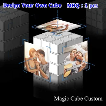 MOQ 1бр Персонализиран 3x3 Magico Cubo Персонализиран магически куб 3x3x3 Персонализирани снимки Лого Рекламен линк