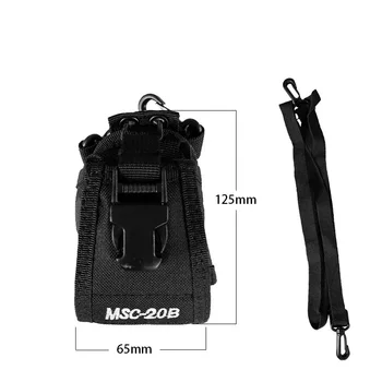 MSC-20B двупосочен радио кожен калъф за носене на уоки токи чанта за Kenwood за Yaesu Wouxun Puxing UV-5R UV-9R PLUS