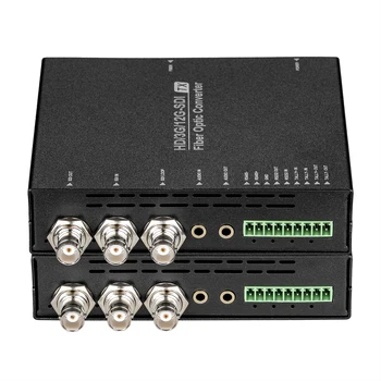 Multi-service видео мултиплексор 1Ch двупосочен 12G SDI към SC LC оптичен конвертор с аудио / тали и сериен порт