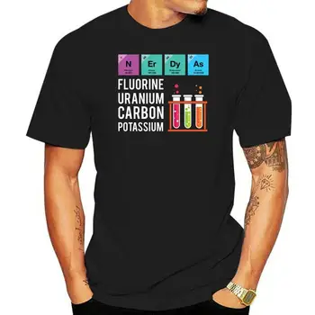 Nerdy As Fluorine Uranium Carbon Potassium - Science T-shirt Short Sleeve Casual Printed Tee Size S-2XL