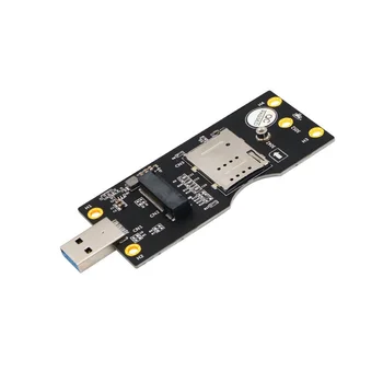 NGFF M.2 ключ B към USB 3.0 адаптер разширителна карта със слот за карта за WWAN / LTE 3G / 4G / 5G модул поддръжка 3042 / 3052 M.2 SSD