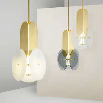 Nordic модерен прост дизайнер Ресторант стъкло висулка светлини За спалня хол творчески личностни лампи