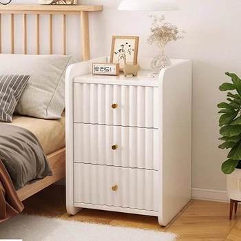 Nordic модерни нощни шкафчета чекмеджета съхранение дърво бяло евтини промишлени нощно шкафче спалня маса де Chevet нощно шкафче