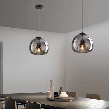 Nordic стъкло висулка светлина LED луксозен минималистичен италиански дизайн светлина за кухня Спалня офис ресторант декорация осветление