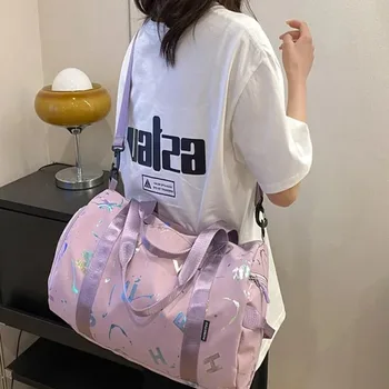 Oxford Gym Yoga Sport Dance Bag Portable Wear Resistant Waterproof Crossbody Deffle Bag Leisure Travel Bag