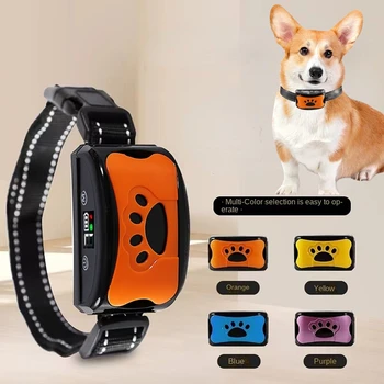 Pet Dog Anti Barking Device Electric Dogs Training Collar Dog Collar USB Chargeable Stop Barking Vibration Anti Bark Devices