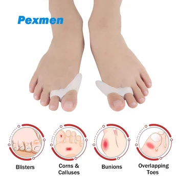 Pexmen 2/4/6Pcs гел сепаратори за деца Bunion коректор подложки за деца крак болка облекчение Toe изправяне