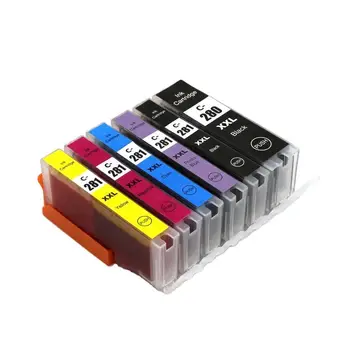 PGI-280 PGI280 CLI-281 CLI281 Премиум цветна съвместима касета с мастило за принтер Canon PIXMA TS9120 TS8120 TS6120