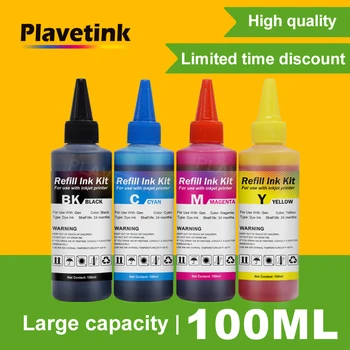 Plavetink Универсално сублимационно мастило за пренос на топлина, съвместимо за мастиленоструен принтер Epson 4 цвят × 100ML BK C M Y бутилка мастило