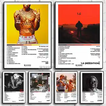 Pop Rap Music Обложка на албум Adieu Bientot Плакат Естетичен рапър Хип-хоп рок AGE Dorby Columbine Canva Print Wall Art Room Decor