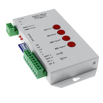 RGB LED контролер T1000S SD карта 2048Pixels контролер за WS2801 WS2811 WS2812B SK6812 LPD6803 DC5-24V