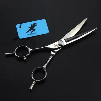Sharp Професионални фризьорски ножици Японски стоманени ножици за коса за бръснари Рязане ZB лява ръка върба острие извита ножица