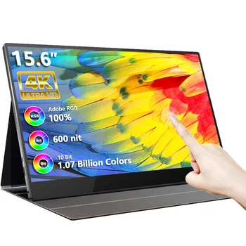 SIBOLAN 600 Яркост 100% цветова гама 15.6 инчов UHD 4k преносим тип-c със стойка за сензорен екран за лаптопи